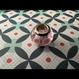 Troll bead Vintage Pink Floral with Sterling Silver